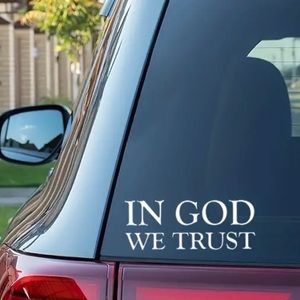 🇺🇸🕊”In God We Trust” Self Adhesive Spiritual Christian Vinyl Decal!